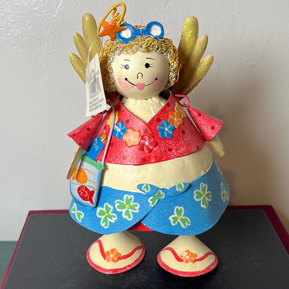 NWT Beachcombers Bouncy Jiggle‎ Beach Angel Fairy Colorful Metal Sculpture
